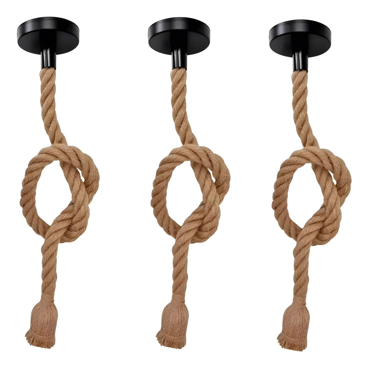 Pendente Corda Retro Design Rústico Vintage Decorativo