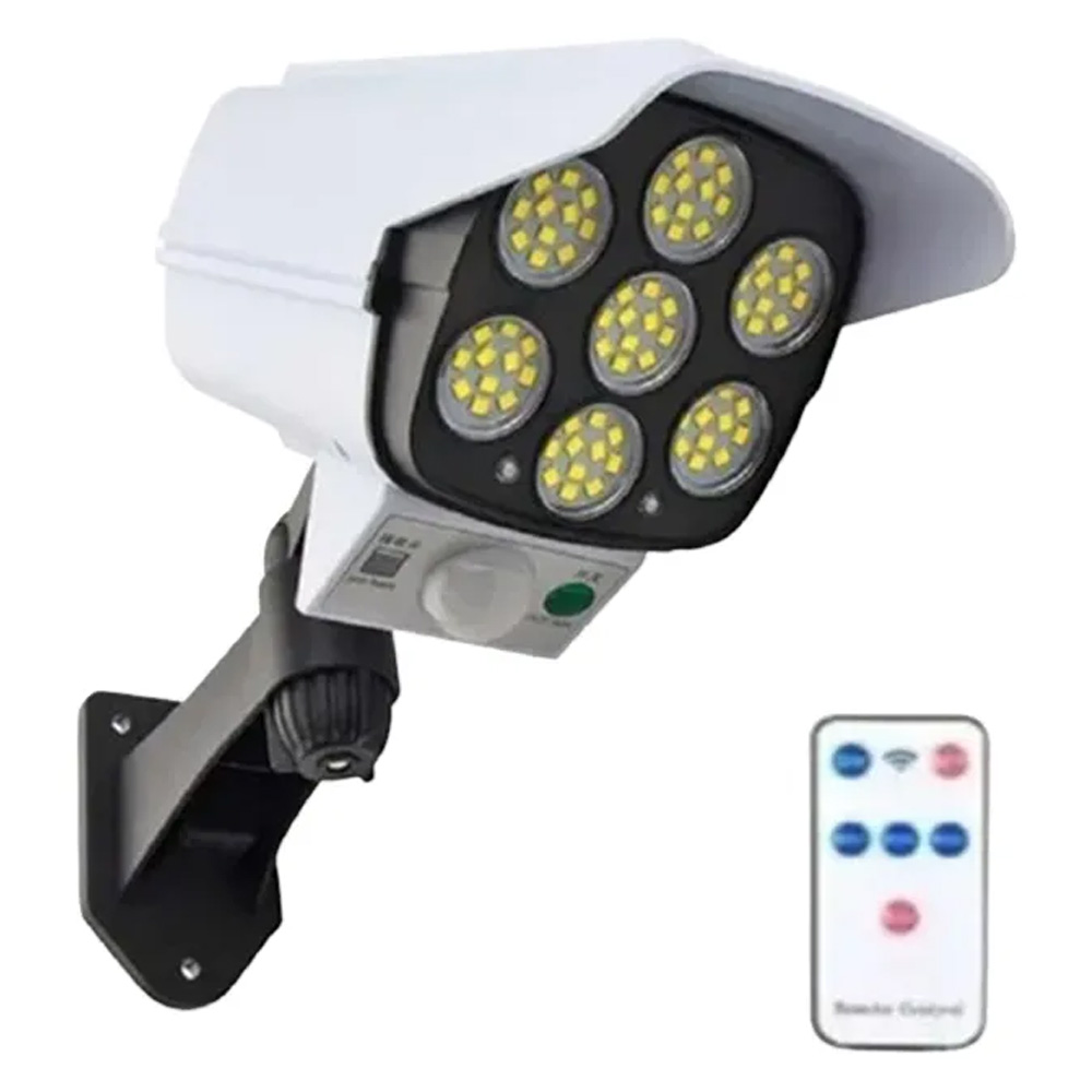 Refletor Solar Com Led Sensor De Movimento Câmera Falsa