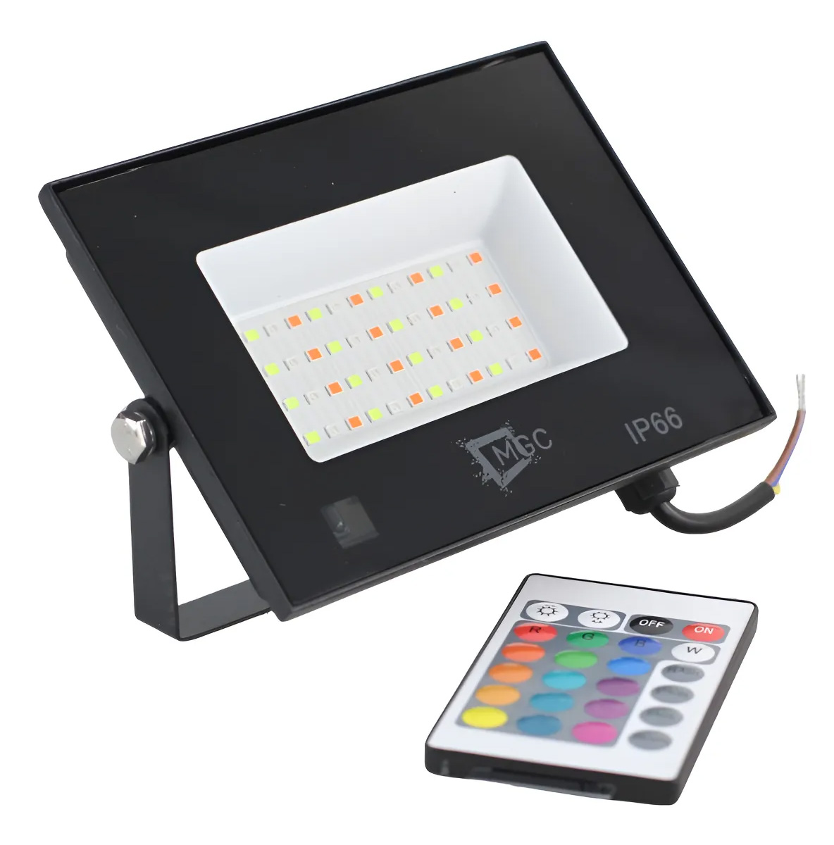 Refletor Led Rgb 100w Holofote Prova D Água Ip66 Colorido